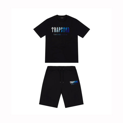 Trapstar Chenille Decoded Shorts Set - Black Ice Flavours 2.0