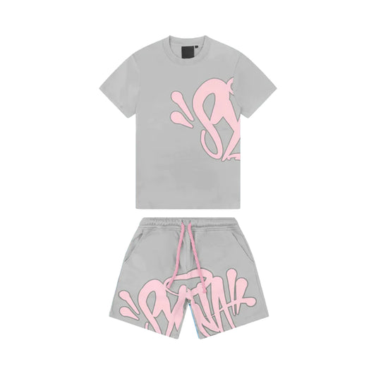 Synaworld T-Shirt and Shorts Logo Twinset - Grey