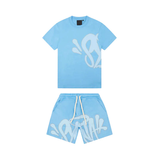 Synaworld T-Shirt and Shorts Logo Twinset - Blue