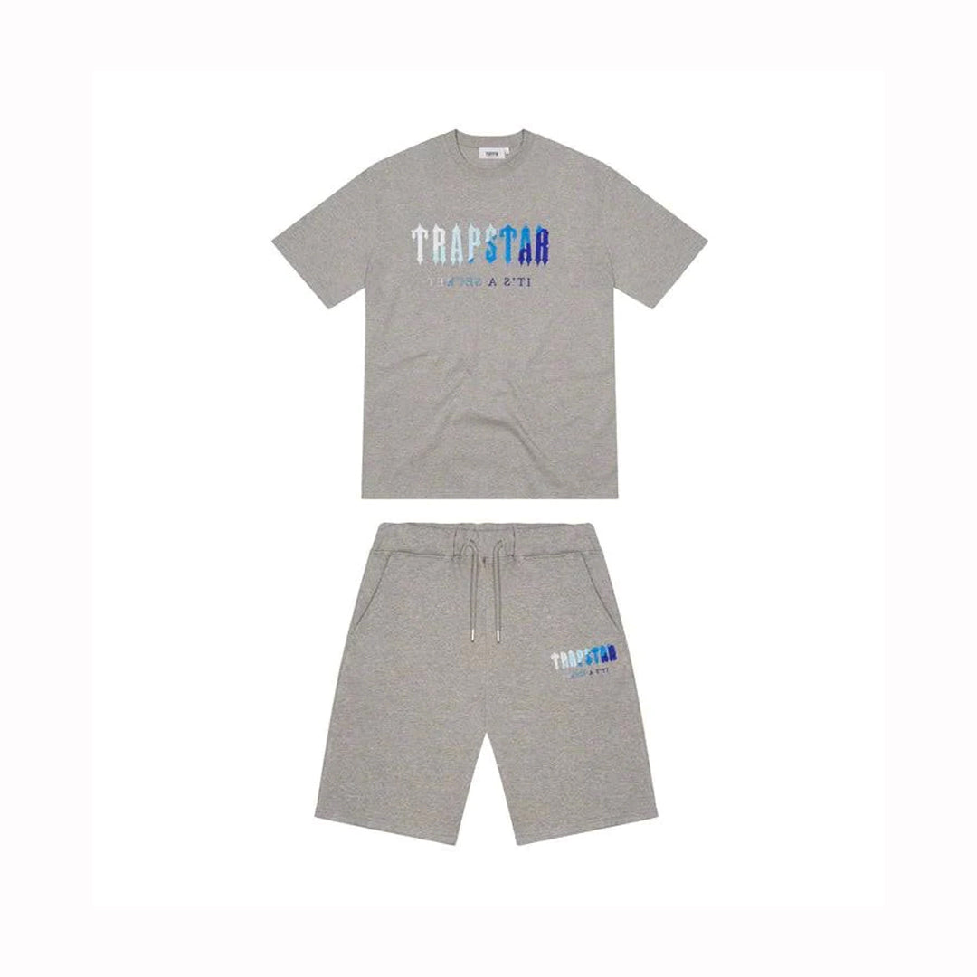 Trapstar Chenille Decoded Shorts Set - Grey Ice Flavours 2.0 – Dazone