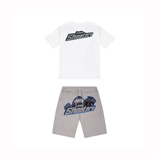 Trapstar Shooters Shorts Set White/Grey